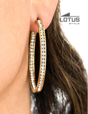 LOTUS STYLE WOMEN'S STAINLESS STEEL EARRINGS